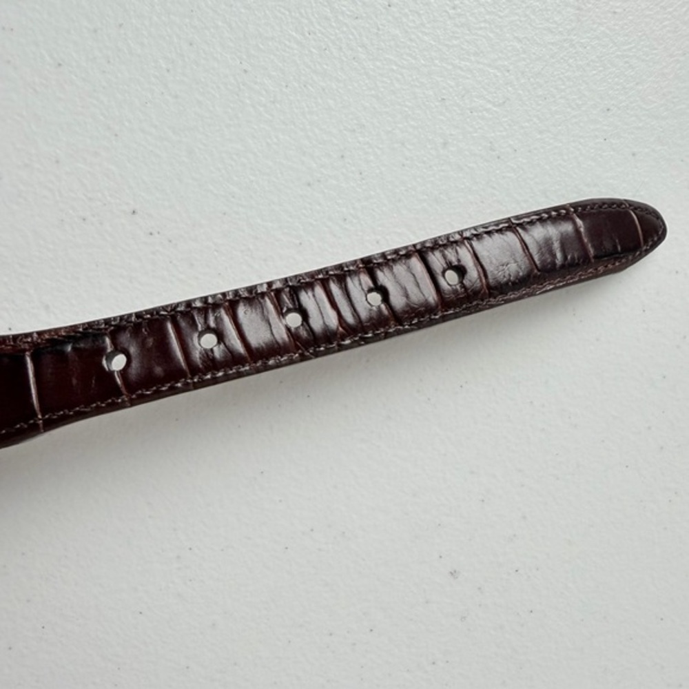 Multicolor Segmented Belt Black Brown Tan Red Alligator Silver Hardware 30 - Picture 6 of 10